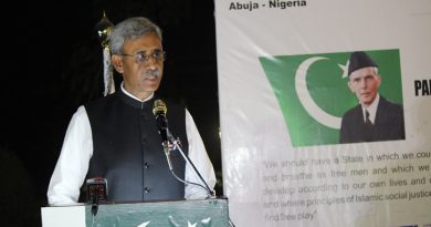 The High Commissioner of Pakistan to Nigeria Speaking on the occassion