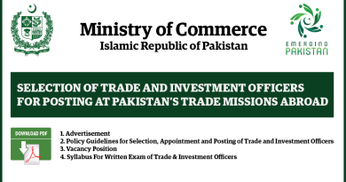 Selection of Trade and Investment Officers for Posting at Pakistan’s Trade Missions Abroad-01